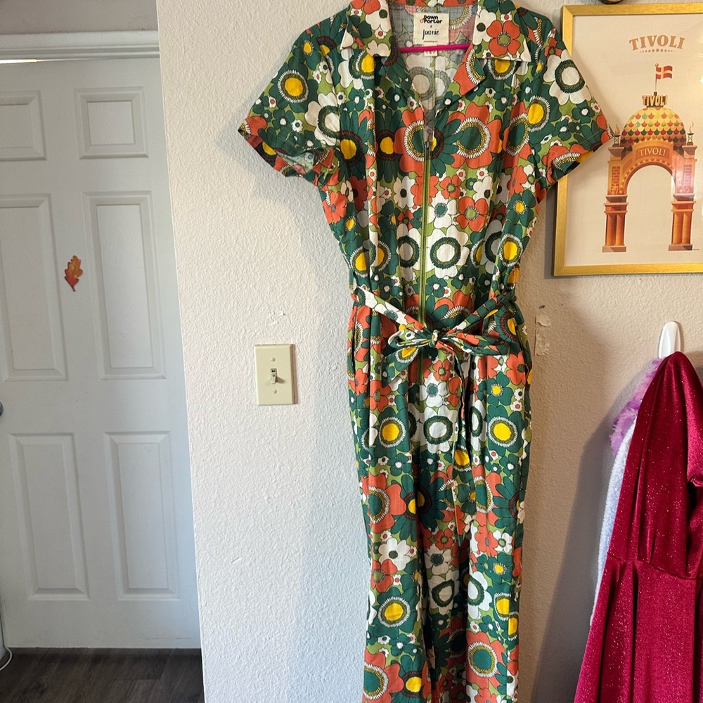 Joanie x Dawn O'Porter Floral Jumpsuit US 14